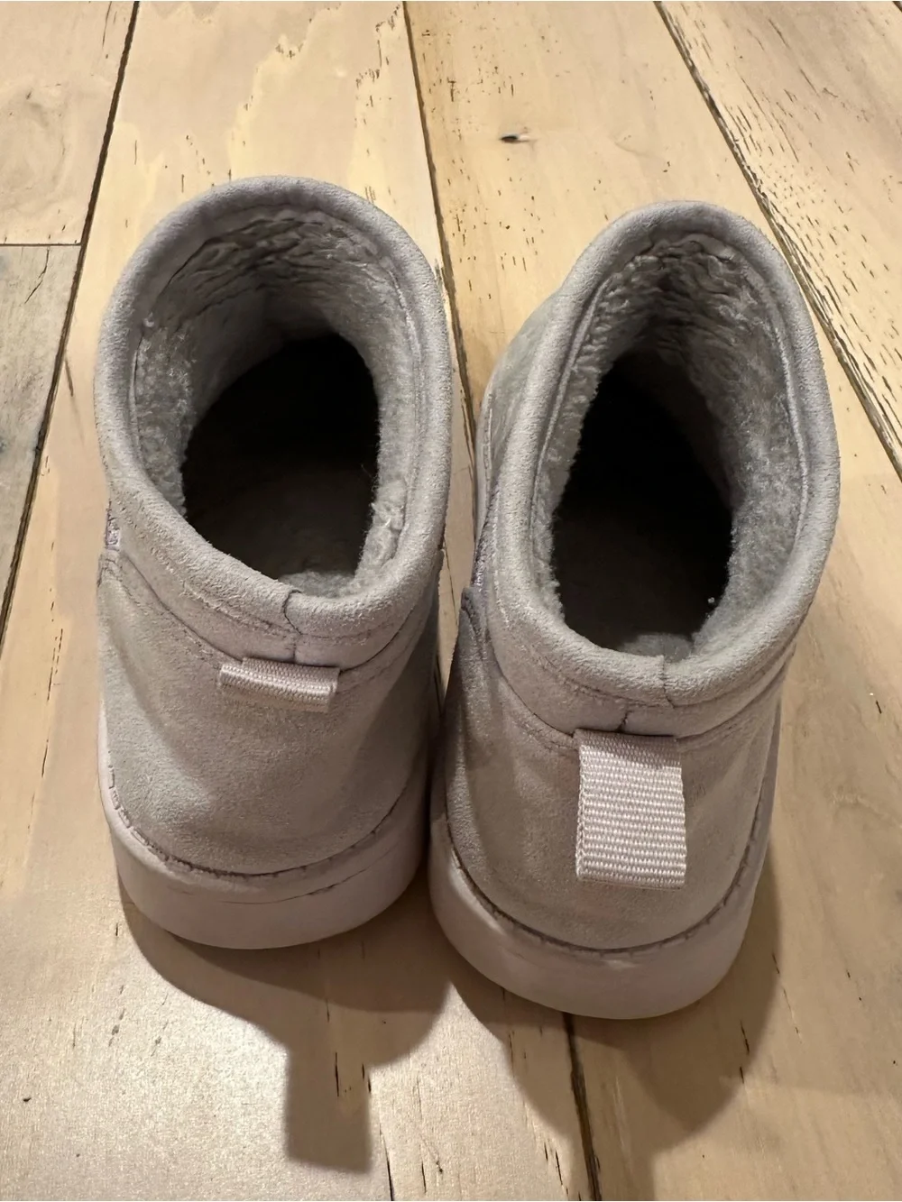 Cat & Jack Light Gray Suede-Look Kids Booties